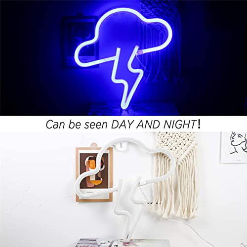 Cloud-Lightning Neon Sign Lights w/ USB or Battery Operated