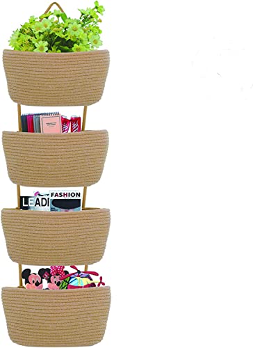 4 Tieer Over the Door Hanging Storage Basket