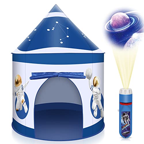 Rocket Ship Pop Up Playhouse Tent Space Toys Included Space Projector