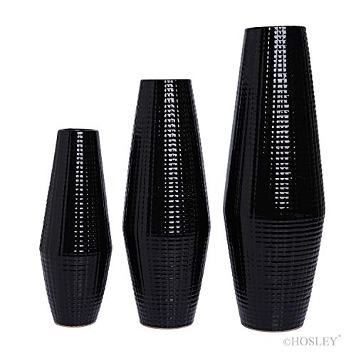 Set of 3 Ceramic Vase -Tall 12 Inch Medium 10 Inch Short 8 Inch High