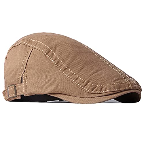 2 Pack Flat Cotton Newsboy Cap for Men