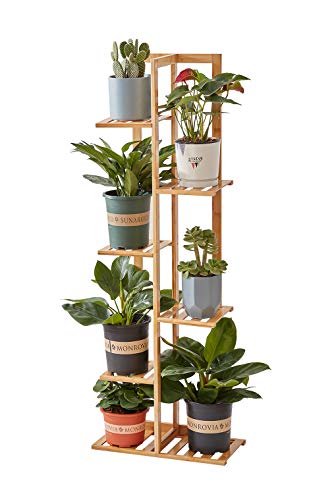 Bamboo 6 Tier 7 Potted Plant Stands
