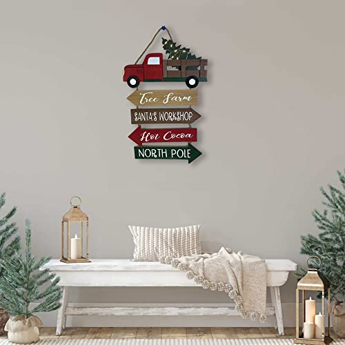 Christmas Truck Sign Hanging Decoration