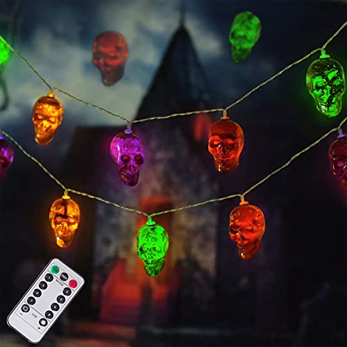 Halloween Skull  String Lights, Battery Operated 8 Mode