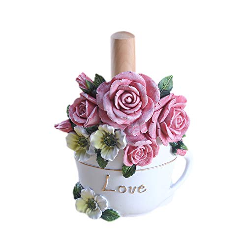 Paper Towel Holder w/ Flower Basket Decoration