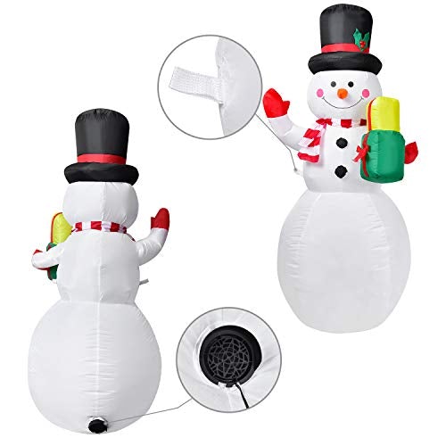 5 FT Inflatable Christmas Snowman Rotating Led Lights Holiday Blow Up Inflatables