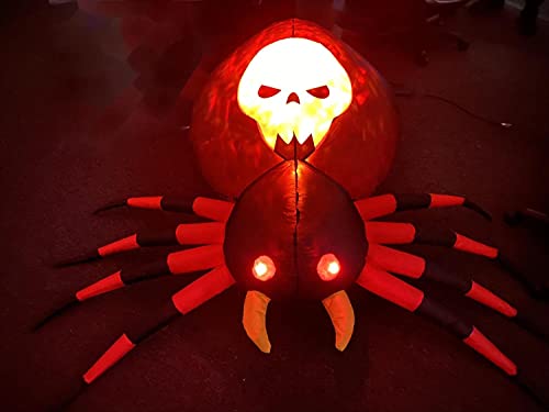 6 FT Width Halloween Inflatable Spider Giant Crawling w/ LED