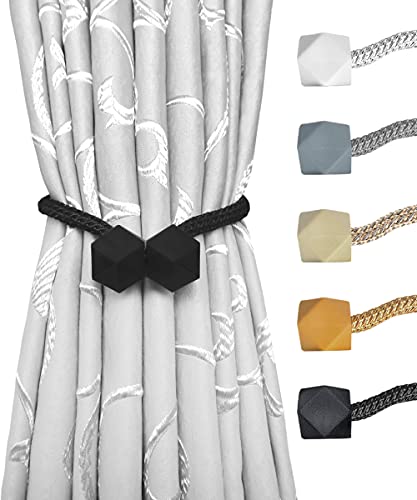 Magnetic Curtain Tiebacks- 2 pcs Beige European Style