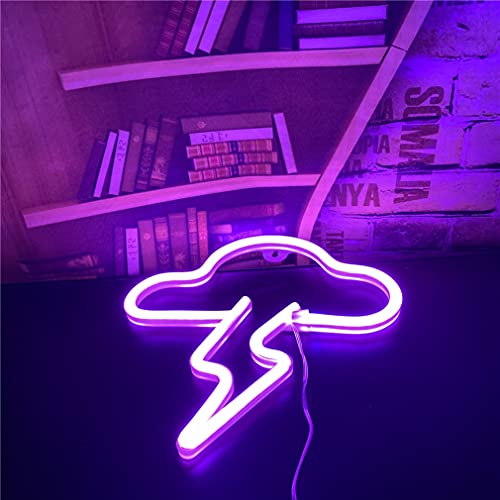 Cloud-Lightning Neon Sign Lights w/ USB or Battery Operated