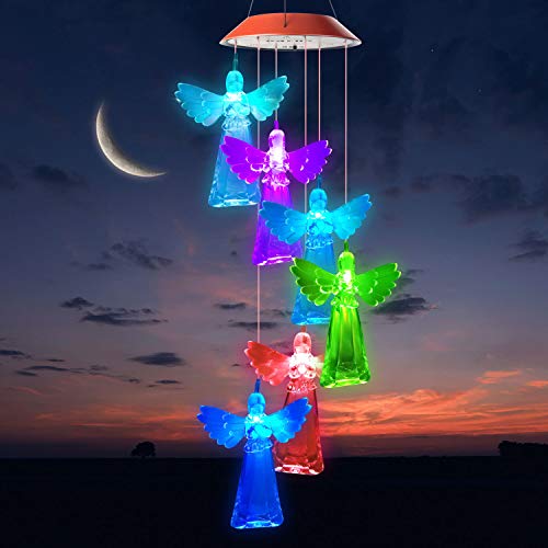 Angel String Light red top Gardening Light up Wind Chimes