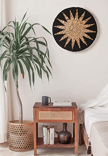 12" Woven Basket Wall Décor Boho Macrame