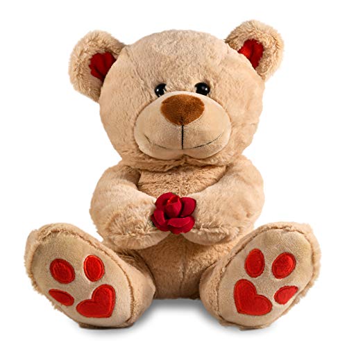 Valentines Day Gifts 11 inch Rose Flower Teddy Bear