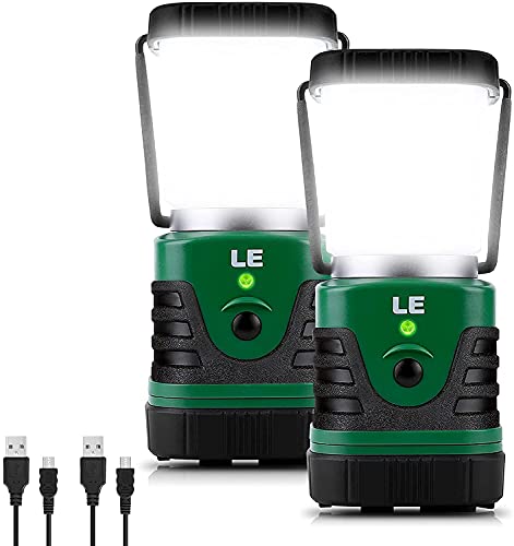 LED Camping Lantern Rechargeable, 1000LM - USB Cable Included