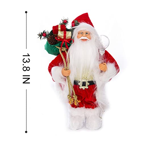 13.8inch Santa Claus Figurines for Christmas Decoration