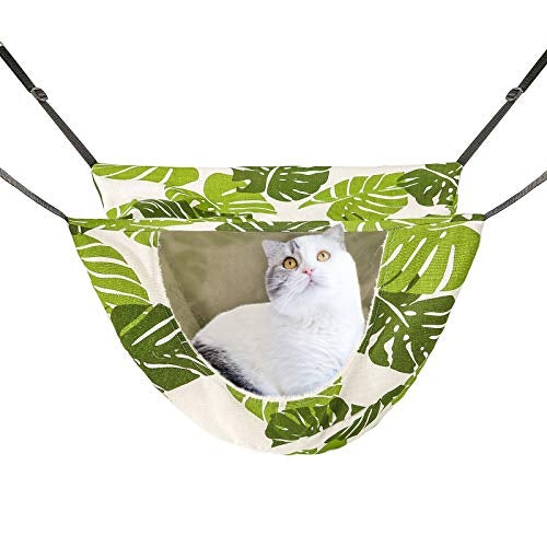 Cage Hammock Soft Pet Bed for Kitten Ferret Puppy Rabbit or Small Pet, Double Layer