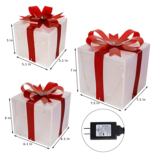 60 LED Lighted Gift Boxes Christmas Decoration