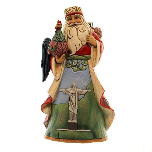 Heartwood Creek Santa's Around The World Austrian Stone Resin, 7" Figurine