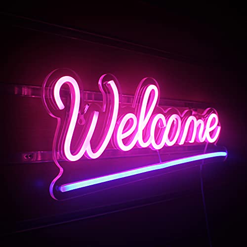 Welcome Neon Light Signs- Pink