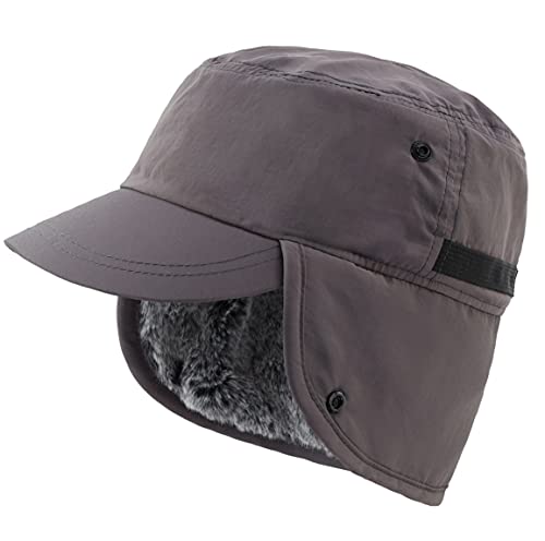 Unisex Winter Hat w/ Brim & Warm Earflaps