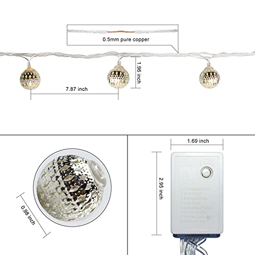 Globe String Lights Plug-in Metal Ball Fairy Lights