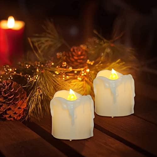 12pcs Battery Operated Tea Lights with Timer