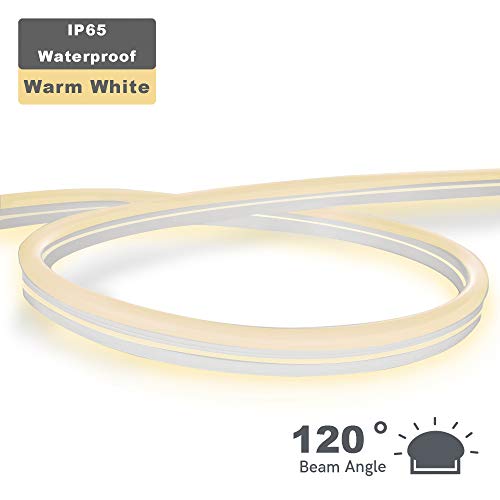 Neon LED Strip Light 16.4ft/5m 12V DC 600 LEDs Waterproof Flexible