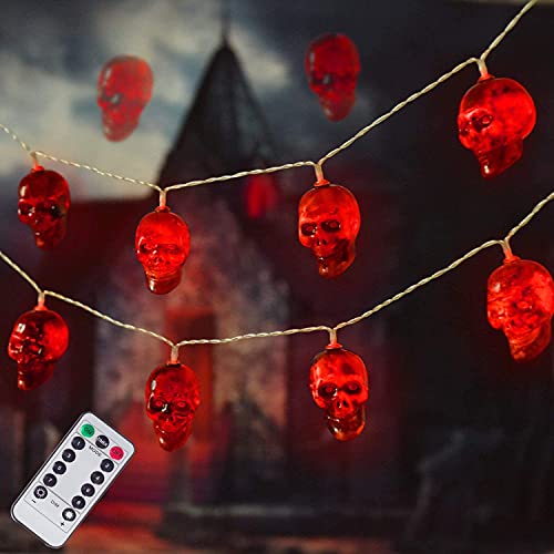 Halloween Skull  String Lights, Battery Operated 8 Mode