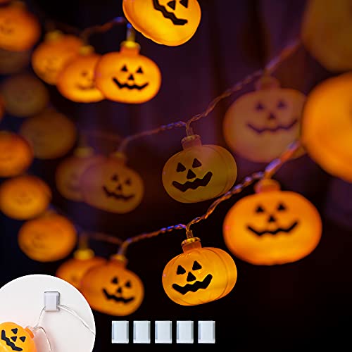 Halloween Lights String LED 17FT USB Powered Pumpkin Lights with 8 Lighting Modes