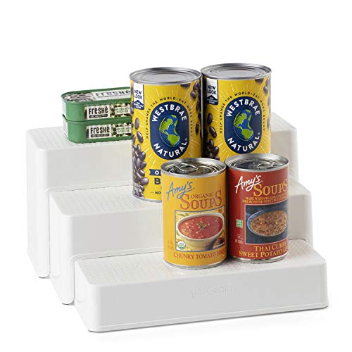 Kitchen  Shelf Steps Organizer, White