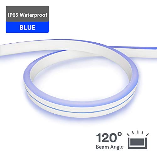 Neon LED Strip Light 16.4ft/5m 12V DC 600 LEDs Waterproof Flexible