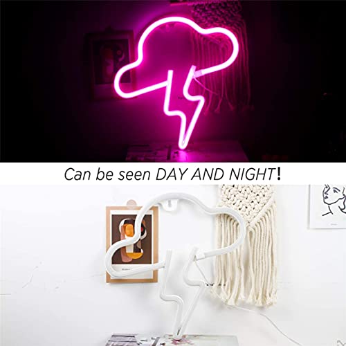 Cloud-Lightning Neon Sign Lights w/ USB or Battery Operated