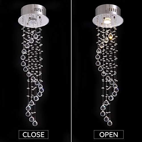 Modern Lighting Raindrop Crystal Chandelier  D7.9" x H29.5"