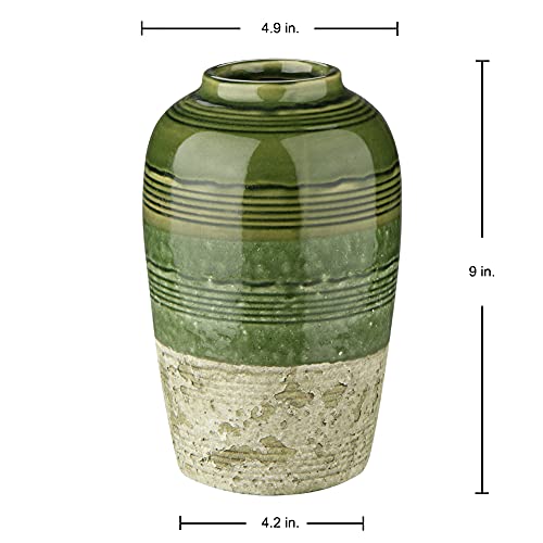 Two-Tone Boho Ceramic Flower Vases