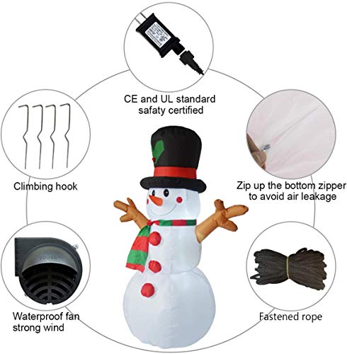 5 Ft Inflatable Snowman Christmas Outdoor Decoration