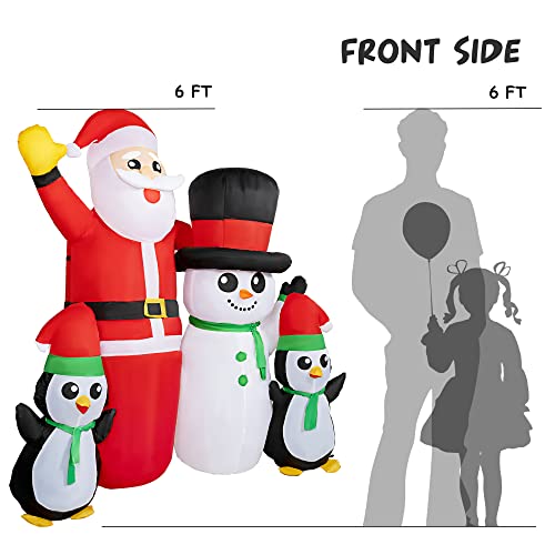 6 FT Christmas Inflatables Lighted Blow up Christmas Decoration