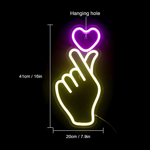 Gesture LED Neon Signs for Home Decoration