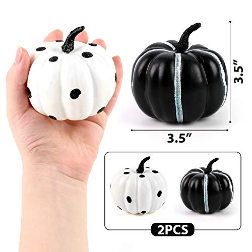 12P-16 PCS Artificial Pumpkins for Fall Halloween Thanksgiving Home Decoration