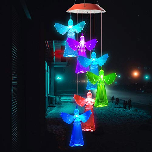 Angel String Light red top Gardening Light up Wind Chimes