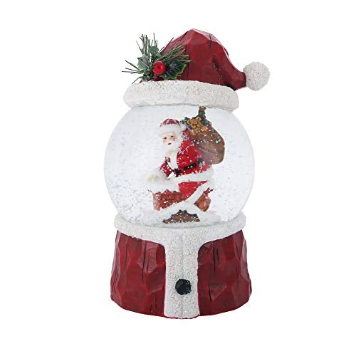 Musical Christmas Santa Figurine  Snow Globe Glitter Ornament Decoration Plays "We Wish You a Merry Christmas