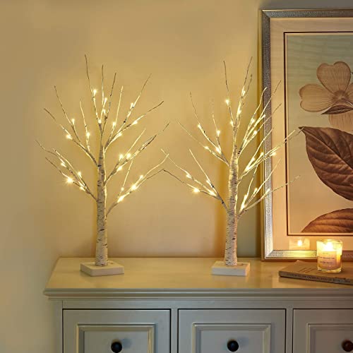 LED Easter Birch Tree Lights w/ Eggs Battery Powered