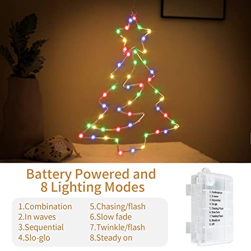 3PCS 55LEDs Christmas Window Hanging Lights Decoration