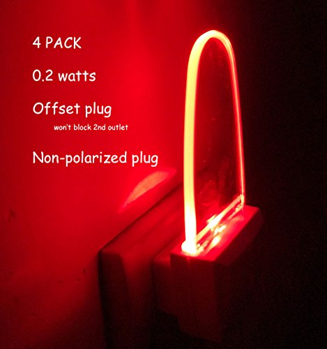 4 Pack Plug in LED Night Light with Dusk to Dawn Sensor