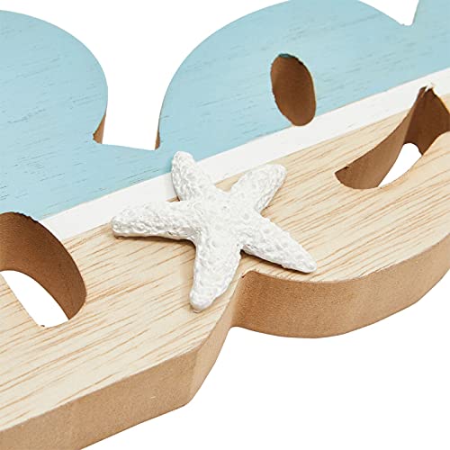 Wooden Beach Sign, Coastal (15 x 6 inches) for Home Decoration