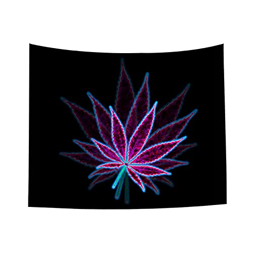 Purple Black Maple Leaf Art Tapestry  for Wall Decoration (59.1 x 39.1 inch)