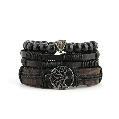 Genuine Leather Tree of life Bracelets for Men /Women