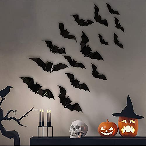 128pcs 3D Bats Stickers Halloween Decoration