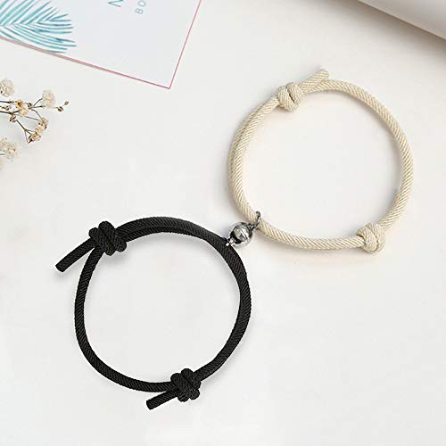 4Pcs Magnetic Couples Beads Bracelet & Necklace