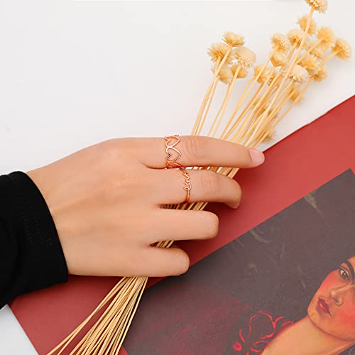 12PCS Adjustable Knuckle Rings for Women