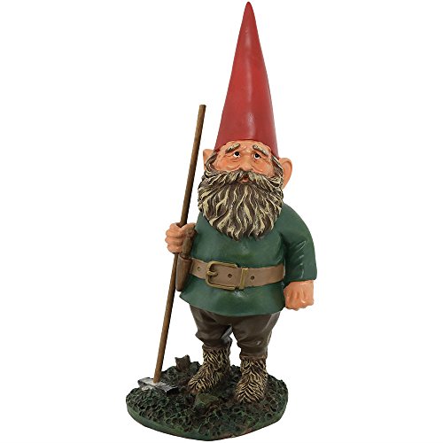 Garden Gnome Woody Jr. The Classic Lawn Statue, 13.5 Inch