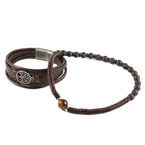 Genuine Leather Tree of life Bracelets for Men /Women